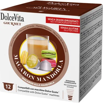 Dolce Vita Italfoods Dolce Vita Cappuccino s příchutí Makronek a mandlí do Dolce Gusto 12 kapslí