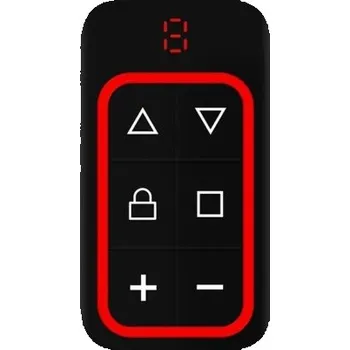 Autodílna Univerzální vícekánálový dálkový ovladač 7,3 x 3,76 x 1,3 cm Klonování ovladačů 8 kanálů 300–915 MHz Nabíjecí ovládání vrat červená