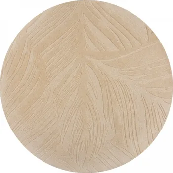 Kusový koberec Solace Lino Leaf Natural kruh - doprava zdarma