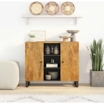 Příborník do zásuvky vidaXL Příborník se 2 dvířky 90x33x75 cm masivní mangovníkové dřevo