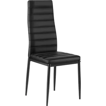 Vevor Sada 6 jídelních židlí, čalouněné koženkou, kovové nohy