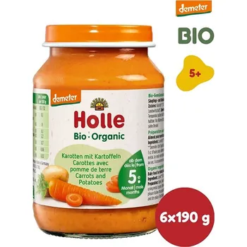 HOLLE BIO Mrkev a brambor 6× 190 g