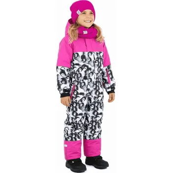dívčí zimní kombinéza ZIMNÍ KOMBINÉZA TUČŇÁCI ZIMA26 Barva: Růžová, Velikost: 110/116