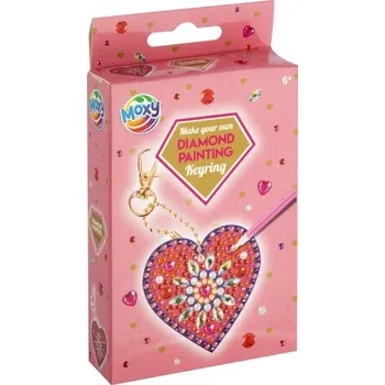 Diamantový přívěsek na klíče, batoh, kabelku - růžové srdce