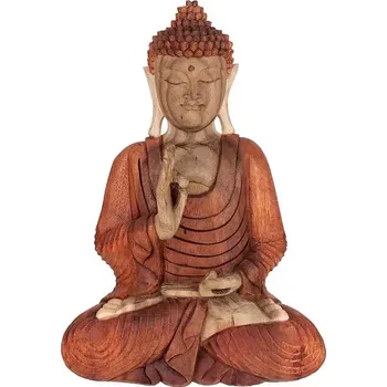 Soška Buddha dřevo 32 cm Vitarka