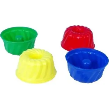 Hračka na písek LORI-Sada bábovka/formička kulatá 4ks