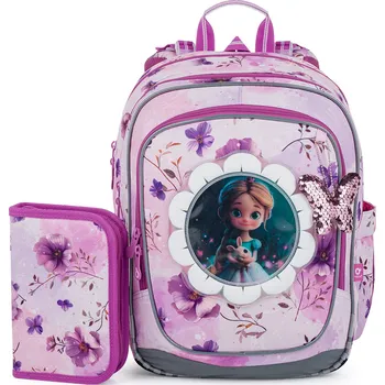 Školní batoh Sada pro školačku ENDY 26003 SET 2IN1