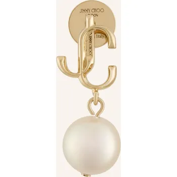 Módní doplněk Jimmy Choo Dámské Náušnice Jc Pearl, zlatá / bílá, one size