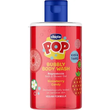 Sprchový gel Chicco Pop Bubbly Body Wash sprchový a koupelový gel pro děti Strawberry Candy 300 ml