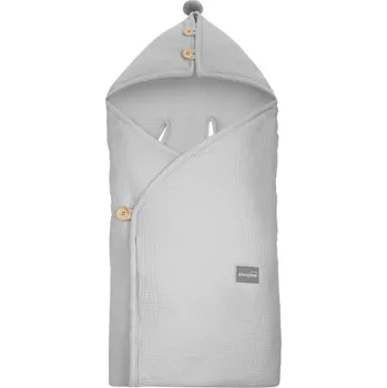 Přeprava dětí Sleepee Lehký mušelínový fusak/zavinovačka/deka do autosedačky Barva: Šedá