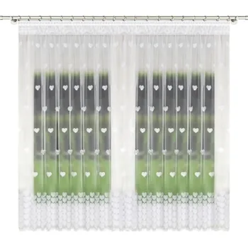 Záclona Fliying Hotová bílá záclona s výšivkou Lovetta 400x150 cm