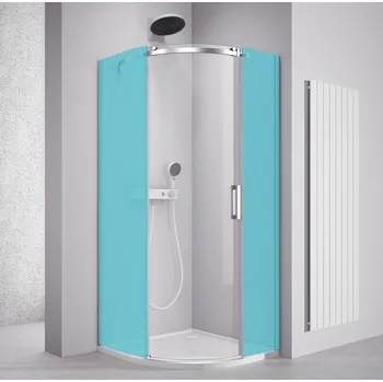 POLYSAN THRON KOMPONENT čtvrtkruhová sprchová zástěna 900x900mm, čiré sklo, levá (TL2690AL)