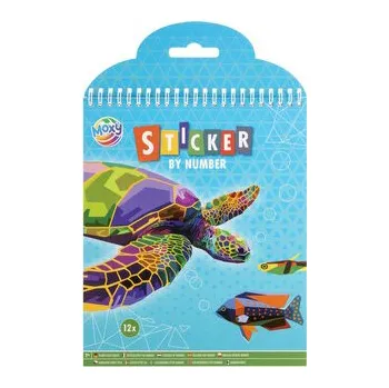 Kniha samolepek podle čísel - želva, mravenec, jelen,..