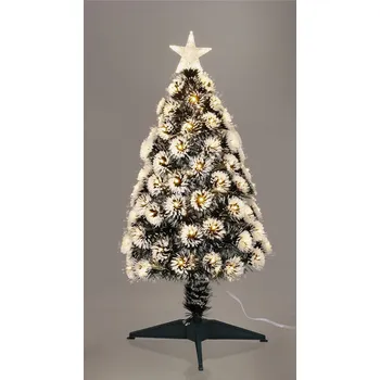 Vánoční stromek Koopman International Vánoční stromek se sněhem s osvětlení z optických vláken 90 cm