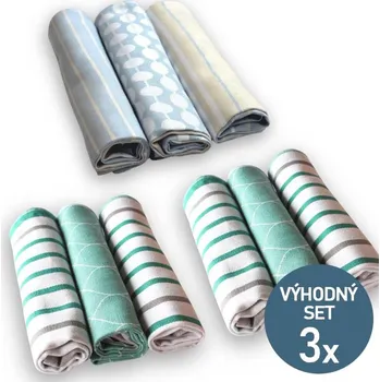 Utěrka ETEX Kuchyňské utěrky z egyptské bavlny U02 jarní harmonie 50 x 70 cm - 9 kusů