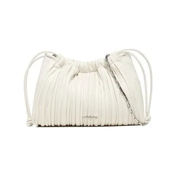 Kabelka Kabelka Calvin Klein Drawstring Plisse Crossbody LV04F3076G Bílá OS