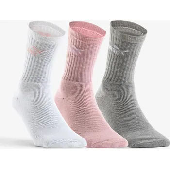 Pánské ponožky PUMA Vysoké ponožky Puma 3 páry 39/42 BÍLÁ|RŮŽOVÁ|ŠEDÁ