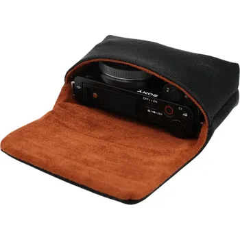 Selfie tyč Přenosná brašna na fotoaparát 11 x 7 x 4 cm Ochranné pouzdro pro Sony ZV1 ZVE10 Canon G7X III kompaktní cestovní ochrana černá