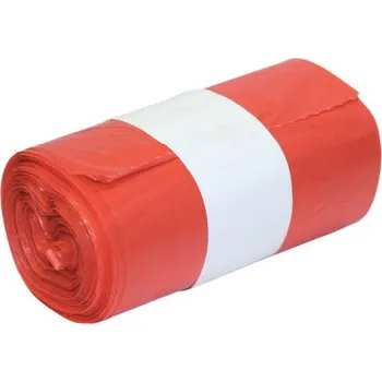 Pytle na odpadky Odpadkové pytle HDPE 30 l, 50*60 cm, role 25 ks, červené
