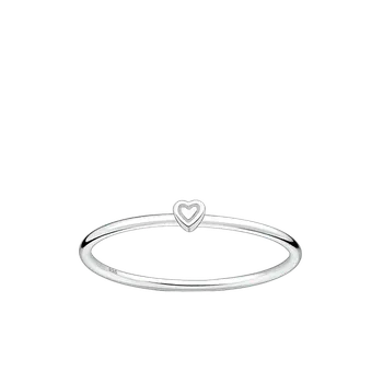 Prsten Prstýnkárna SIMPLY Heart stříbrný drobný prsten AG 925 ≤ 0,7 g Velikost prstenu: 9 (59/60)