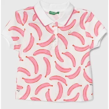 Dětská móda Dětské polo tričko United Colors of Benetton 3LRYG300Q.P.Seasonal růžová 03X, vel. 82