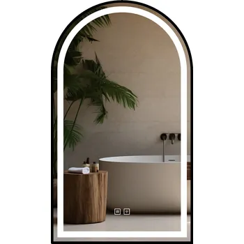 Dotykové zrcadlo s LED osvětlením DASH BLACK 60x100 cm černé