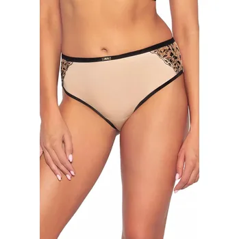 Kalhotky Dámské brazilky / kalhotky Retro 2061/B Tělová s černou - AVA Barva: béžová s černou, Velikost: S