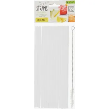 BRČKA NA NÁPOJE A NÁPOJE OPAKOVANĚ POUŽITELNÉ Z PLASTU 30 KUSŮ VYTĚRÁK NA MYTÍ