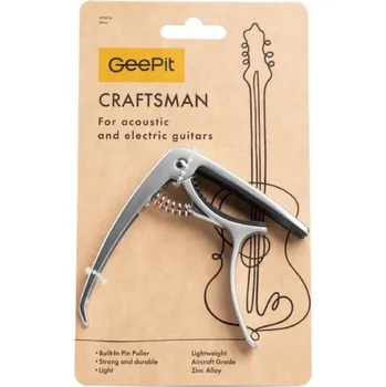 Strunný nástroj GeePit Craftsman Silver - kapodatr pro elektrické a akustické kytary