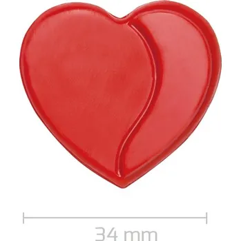 Jedlá dekorace na dort Dekorace čokoládová Srdce červené 20 ks