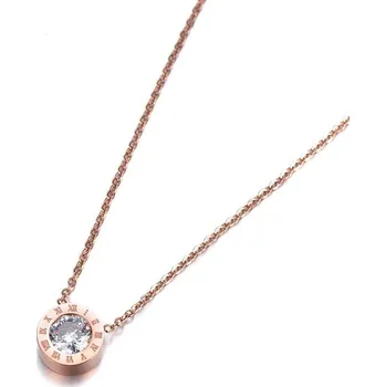 Náhrdelník Victoria Filippi Stainless Steel Ocelový náhrdelník se zirkony Virginia Gold - chirurgická ocel NHN18004-2/52 Zlatá 40 cm + 5 cm (prodloužení)