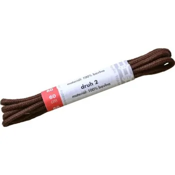 Tkaničky do bot Kulaté bavlněné tkaničky do bot 2 hnědá Délka: 140 cm