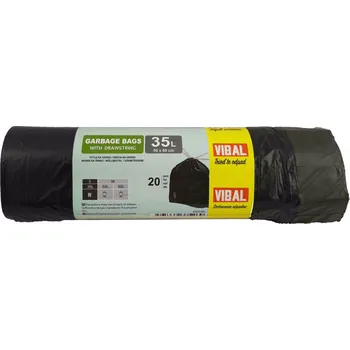 Pytle na odpadky VIBAL Pytle na odpad zatahovací 35 l / 20 ks, extra pevné
