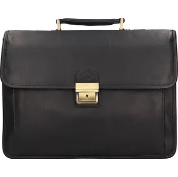 Dámská aktovka Kožená pánská aktovka Katana Celestin - černá