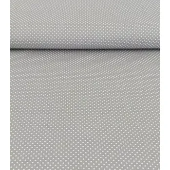 Bavlněná látka puntíky šedé 2mm plátno 140cm | RTex