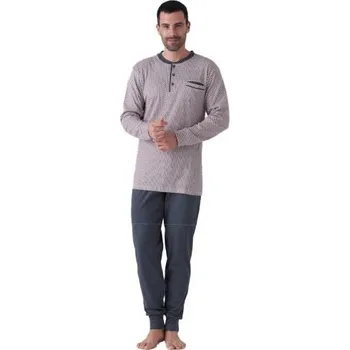 Pánské pyžamo Pánské pyžamo Karelpiu KF7114 ocelovka XXL