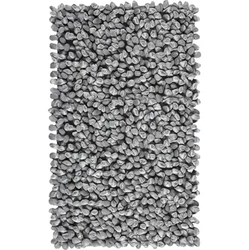 Koupelnová předložka Aquanova, Koupelnový kobereček Rocca 70 x 120 cm stříbrný - Formadore