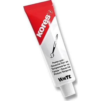 Vodová barva Kores Temperas bílá barva v tubě 1 2ml