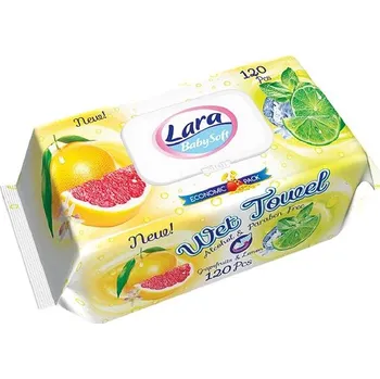 Dětský vlhčený ubrousek Lara vlhčené ubrousky 120 ks klip Grapefruit & Lemon