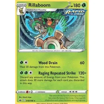 Karetní hra Pokémon CRE 018/198 Rillaboom - Chilling Reign Stav: Near Mint, Verze: REVERSE HOLO