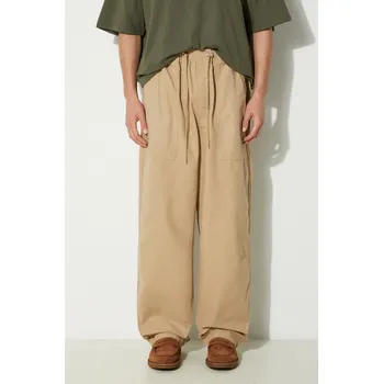 Dámské oblečení Bavlněné kalhoty Vans Premium Classics LX Easy Trouser VN000GZ2SQ71 béžová 80X, vel. L