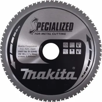 Pilový kotouč Makita kotouč pilový ocel SPECIALIZED 185x1.7x30mm 70Z (B-33445)
