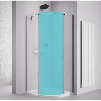 POLYSAN THRON KOMPONENT čtvrtkruhová sprchová zástěna 900x900mm, čiré sklo, levá (TL2690BL)