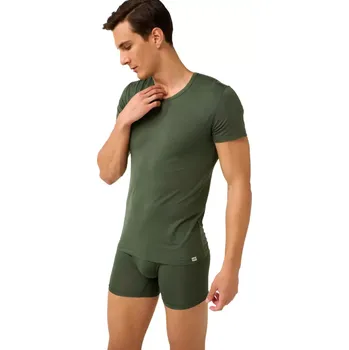 Pánská móda Pánské tričko Vamp Micromodal s krátkým rukávem 22850 green ivy velikost M