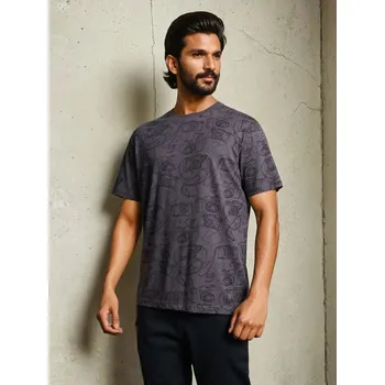 Pánské oblečení Sinsay - Bavlněné tričko - fialová - 866GP-45X - 866GP-45X-S