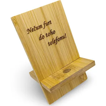 Žertovný předmět GRAVENO Stojan na telefon s vtipným komentářem