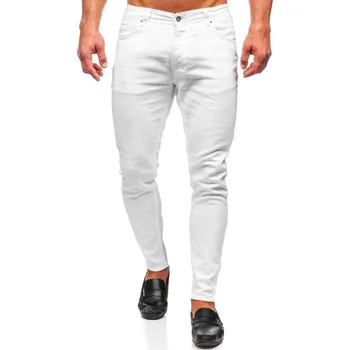 Pánská móda Bílé pánské džíny skinny fit Bolf R927 - XL