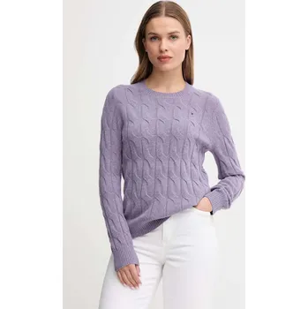 Pánská móda Vlněný svetr Tommy Hilfiger WW0WW43586 fialová 94X, vel. XL