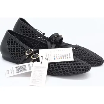 Dámské baleríny Dámské baleríny černé s přezkami 37