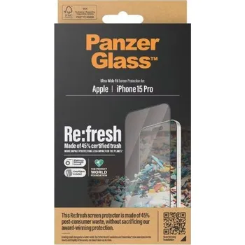 Tvrzené sklo PanzerGlass Re:Fresh (install kit), Apple iPhone 15 Pro